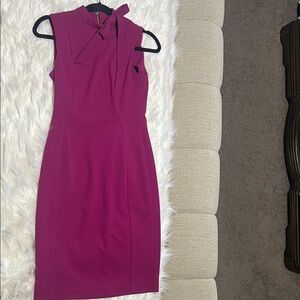 Calvin Klein Fuchsia Midi Dress with bow
